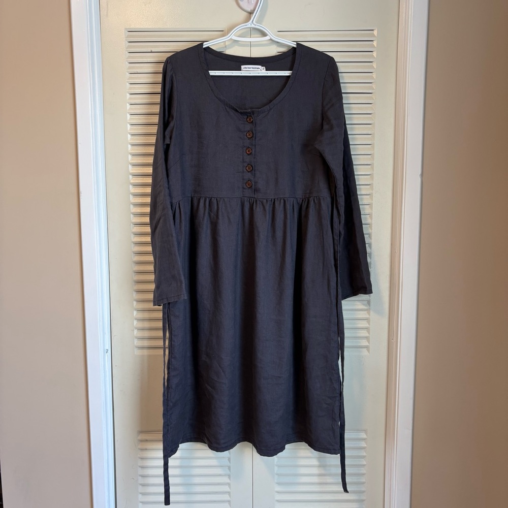 Little Deer Handmade Linen Dress Size M